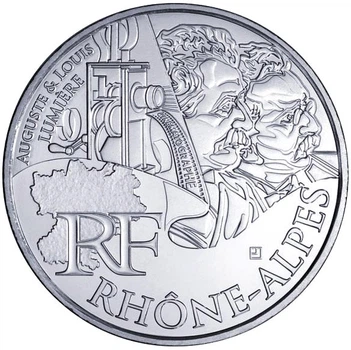 Монета Франція 10 євро 2012 «Регіони Франції - Рона-Альпи» Срібло UNC (KM#1886)