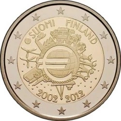 Монета Фінляндія 2 євро 2012 «10 років євро» UNC (KM#178)