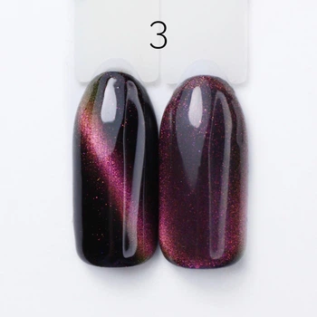 Гель-лак Bravo Cat Eye №3 Темно-каштановый кошачий глаз 10мл