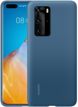 Etui Huawei Silicone Case do P40 Pro Blue (6901443366101)