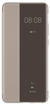 Etui z klapką Huawei Smart View Flip Cover do P40 Pro Khaki (6901443366040)