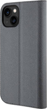 Etui z klapką Karl Lagerfeld Saffiano Monogram do Apple iPhone 14 Silver (3666339122980)