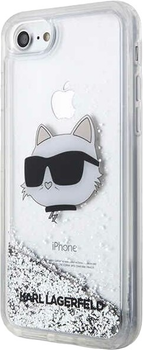 Панель Karl Lagerfeld Glitter Choupette Head do Apple iPhone 7/8/SE 2020/SE 2022 Silver (3666339118853)