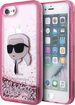 Панель Karl Lagerfeld Glitter Karl Head do Apple iPhone 7/8/SE 2020/SE 2022 Pink (3666339118877)
