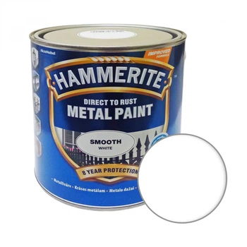 Краска гладкая финишная декоративная Hammerite Metal Paints, 2,5 л, Белый, Глянцевый