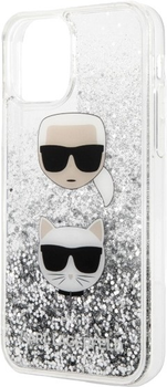 Etui Karl Lagerfeld Glitter Karl&Choupette do Apple iPhone Xr/11 Silver (3700740475607)