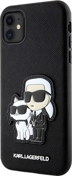 Панель Karl Lagerfeld Saffiano Karl&Choupette do Apple iPhone Xr/11 Black (3666339127022)