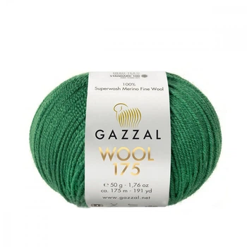 Пряжа Gazzal Wool 175 318-Изумруд