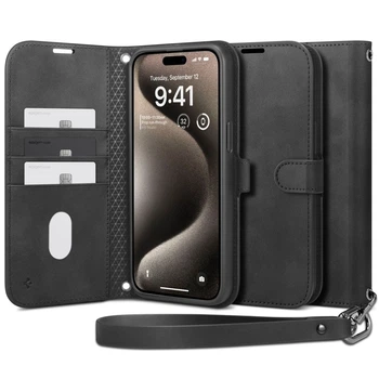 Чехол-книжка Spigen Wallet S Pro для iPhone 15 Pro Black (ACS06740)