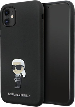 Etui Karl Lagerfeld Metal Pin do Apple iPhone Xr/11 Black (3666339165918)