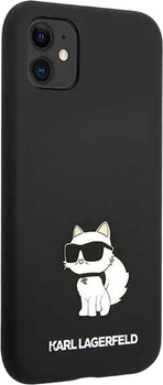 Панель Karl Lagerfeld Silicone Choupette do Apple iPhone Xr/11 Black (3666339118938)