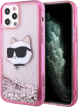 Etui Karl Lagerfeld Glitter Choupette Head do Apple iPhone 12/ 12 Pro Pink (3666339119065)