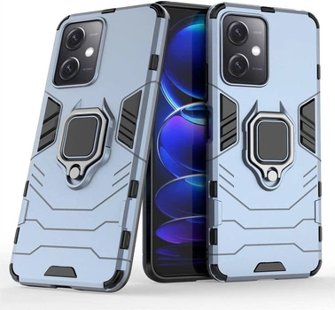 Чохол Iron Ring для Xiaomi Poco X5 5G протиударний бампер з підставкою Navy-Blue