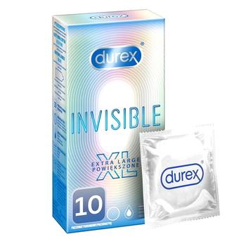 Prezerwatywy Durex Invisible Extra Large powiększone 10 szt (5900627093100)