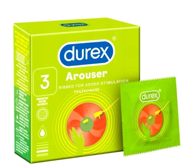 Prezerwatywy Durex Arouser prążkowane 3 szt (5010232964853)