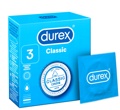 Prezerwatywy Durex Classic klasyczne 3 szt (5010232967861)
