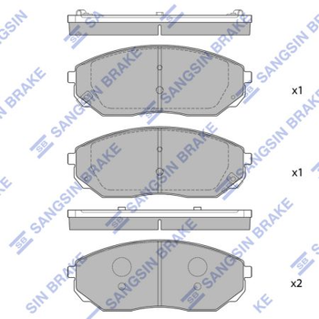 кт. Колодки гальмові дискові Sangsin SP1153