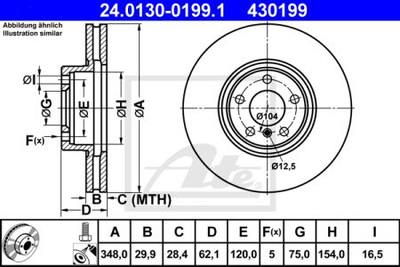 Тормозний диск ATE ATE 430199