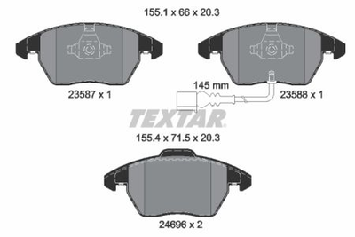 Колодки гальмові дискові Textar 2469602