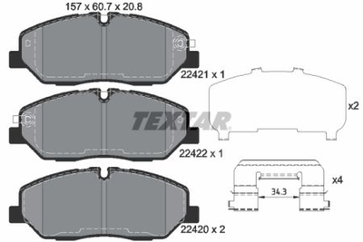 Тормозные колодки дисковые Textar 2242101