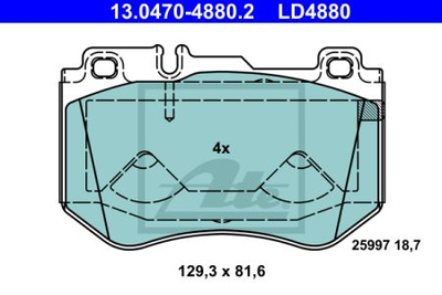 Гальмівні колодки ATE ATE LD4880