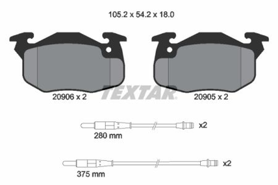 Тормозные колодки дисковые Textar 2090604