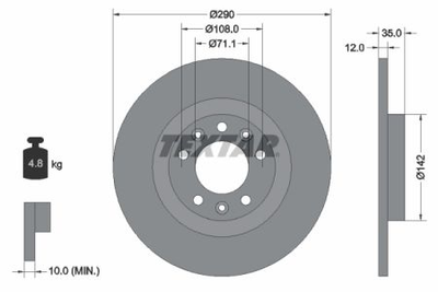 Гальмівний диск Textar 92267303