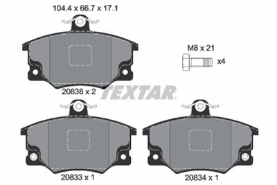 Колодки гальмові дискові Textar 2083302