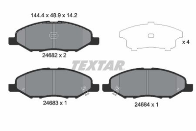 Колодки гальмові дискові Textar 2468201