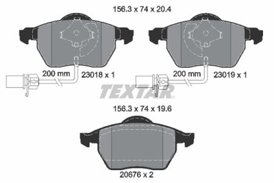 Колодки гальмові дискові Textar 2301881