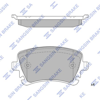 кт. Колодки гальмові дискові Sangsin SP2112-R