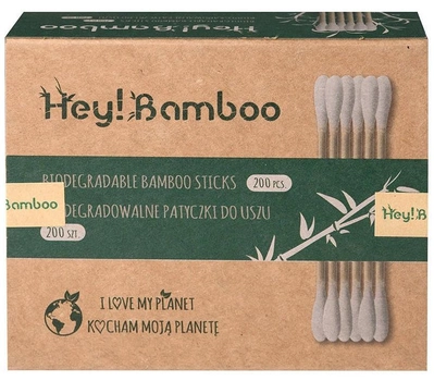 Вушні палички Hey! Bamboo 200 шт (5903794191396)