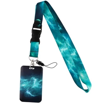 Офісний бейдж на шию Turquoise Galaxy, Chansin Вертикальний (74723919)