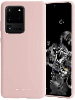 Etui Goospery Mercury Silicone do Samsung Galaxy S20 Ultra Różowy piasek (8809685000853)