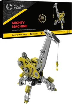 Коллекционная модель-конструктор Metal Time Mighty Machine Механический подъемный кран (MT055)