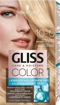 Farba do włosów Gliss Color Care & Moisture 10-0 Ultra Jasny Naturalny Blond 143 ml (9000101676426)
