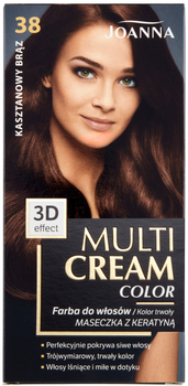 Farba do włosów Joanna Multi Cream Color 38 Kasztanowy Brąz 100 ml (5901018013264)