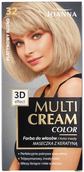 Farba do włosów Joanna Multi Cream Color 32 Platynowy Blond 100 ml (5901018013202)