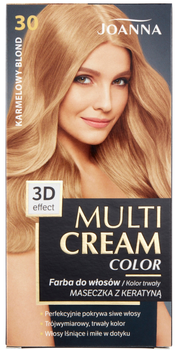 Farba do włosów Joanna Multi Cream Color 30 Karmelowy Blond 100 ml (5901018013189)
