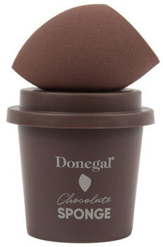 Спонж для макіяжу Donegal Morning Coffee з футляром для шоколадного спонжа 4352 (5907549243521)