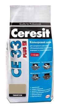 Фуга Ceresit CE 33 Plus Цветной шов 2кг темный беж 124