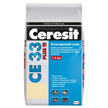 Фуга Ceresit CE 33 Plus Цветной шов 2кг ваниль 140