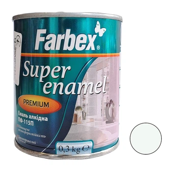 Эмаль ПФ 115 белая Farbex 0,3 кг