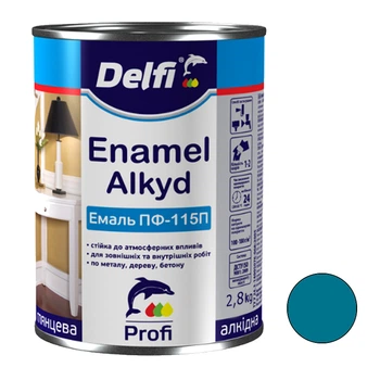 Эмаль ПФ 115 голубая Delfi 2,8 кг
