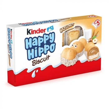 Печенье Kinder Happy Hippo с орехами и молочным кремом 105 г