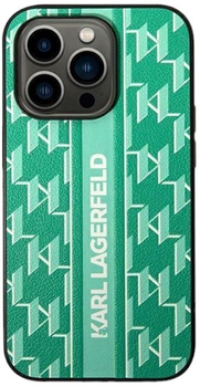 Панель Karl Lagerfeld Monogram Stripe для Apple iPhone 14 Green (3666339084967)