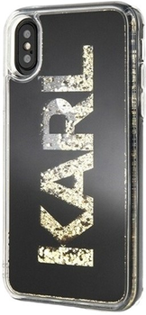 Панель Karl Lagerfeld Karl Logo Glitter для Apple iPhone X/Xs Black (3700740444047)