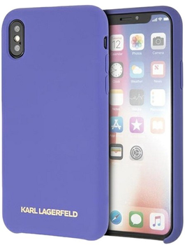 Панель Karl Lagerfeld Silicone для Apple iPhone X/Xs Violet (3700740435540)