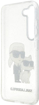 Etui Karl Lagerfeld Glitter Karl&Choupette do Samsung Galaxy S23 Transparent (3666339114695)