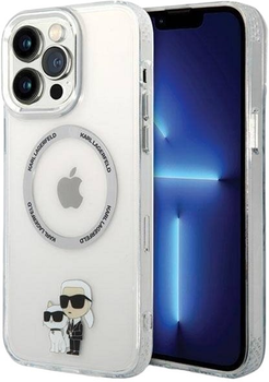 Панель Karl Lagerfeld Iconic Karl&Choupette Magsafe для Apple iPhone 13 Pro Max Transparent (3666339126353)